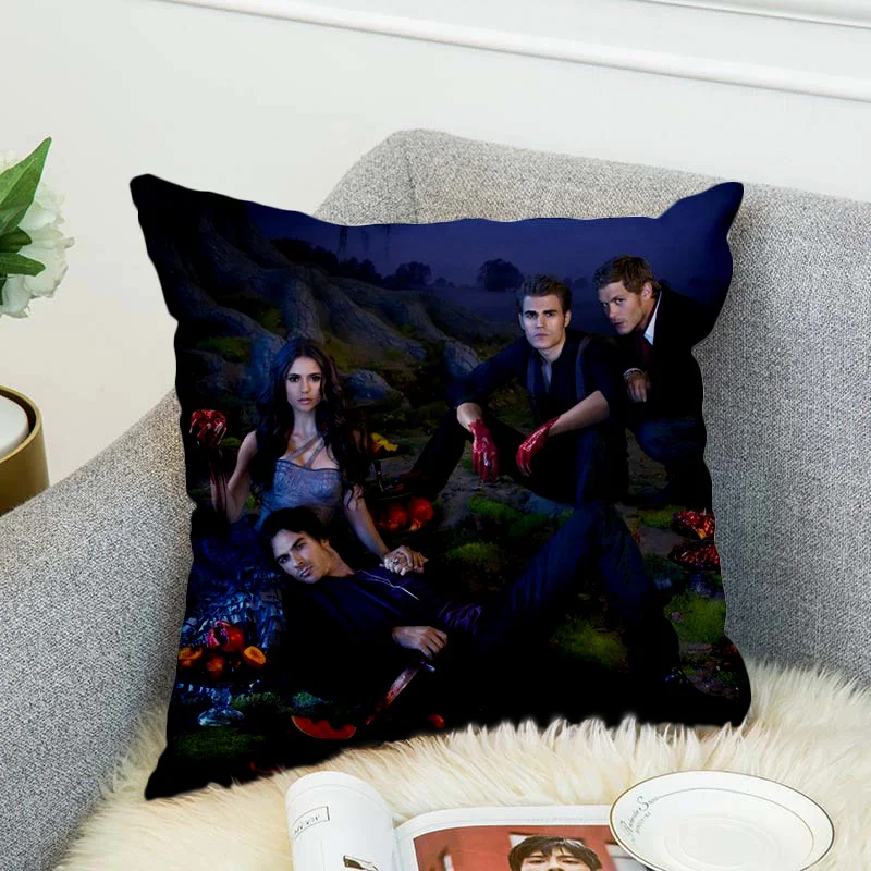 

the Vampire Diaries Pillow Case Polyester Decorative Pillowcases Throw Pillow Cover style-6