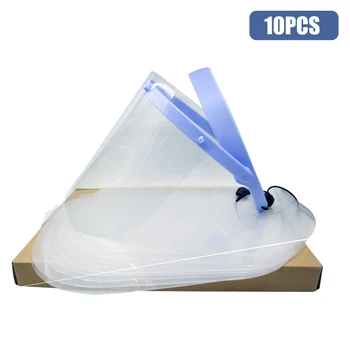 

Protective Face Shield Protective Mask Dustproof Anti-Saliva Cover Face Shield Transparent Visor Protection Mask PET Shield