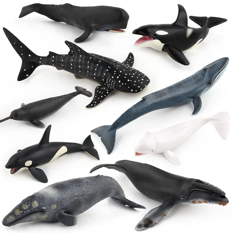 をシミュレーションサメクジラ動物フィギュアおもちゃ海洋動物ベルーガマッコウクジラ認知子供固形プラスチックセメントおもちゃギフト Aliexpress おもちゃ ホビー
