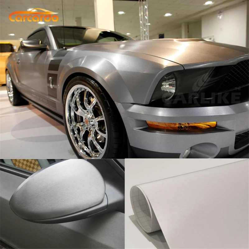 Carcardo Aluminum Brush Vinyl Film Car Sticker Aluminium Vinyl Wrap Aluminum Brush Car Stickers Car