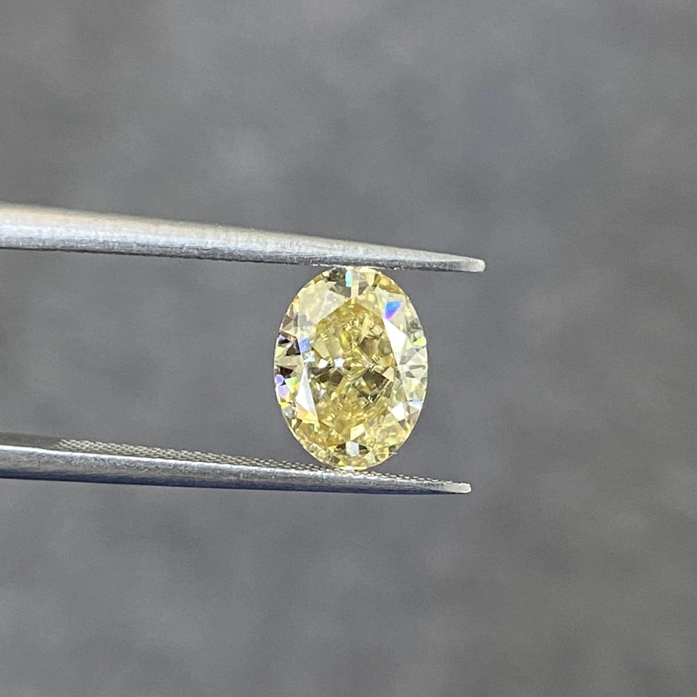 Meisidian 13*18 MM 11.3 Carats VVS Oval Shape GRA Yellow Fancy Synthetic Moissanite Diamonds | Украшения и аксессуары
