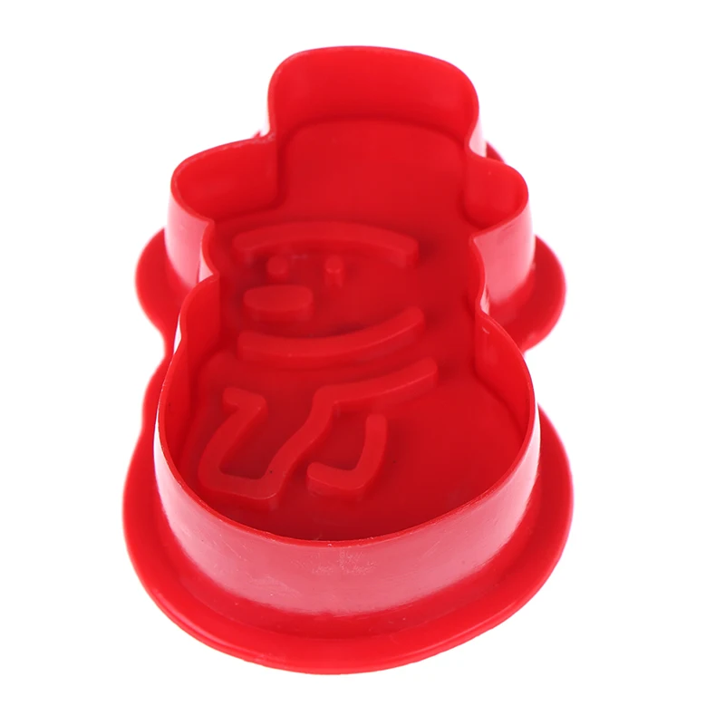 4 Pcs/Set Cookie Stamp Biscuit Mold 3D Cookie Plunger Cutter DIY Baking Mould Gingerbread Home Christmas Cutters cookie cutter baking mold cookie mould cookie printing mold