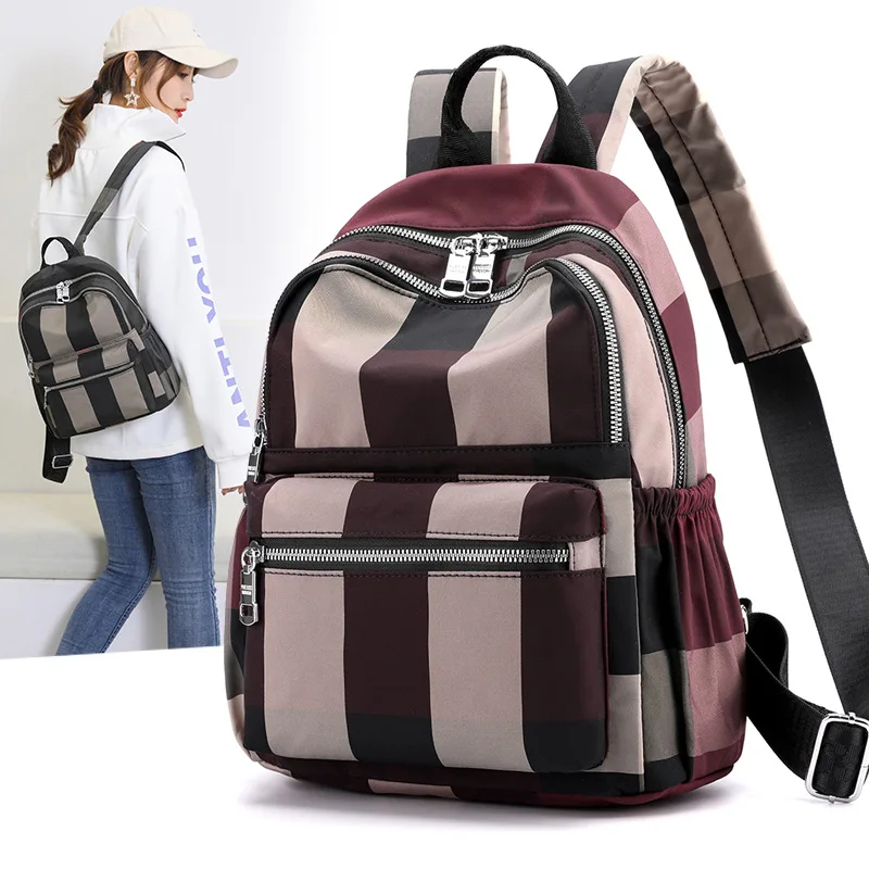 

2020 New Style Nylon Pattern Backpack Bag WOMEN'S Bag Large Capacity Schoolbag Travel Backpack Fly a