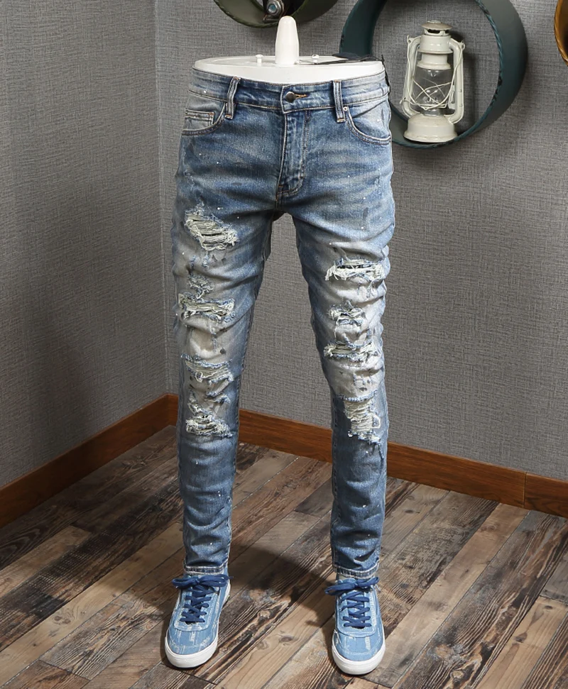High Street Fashion Men Jeans Light 
