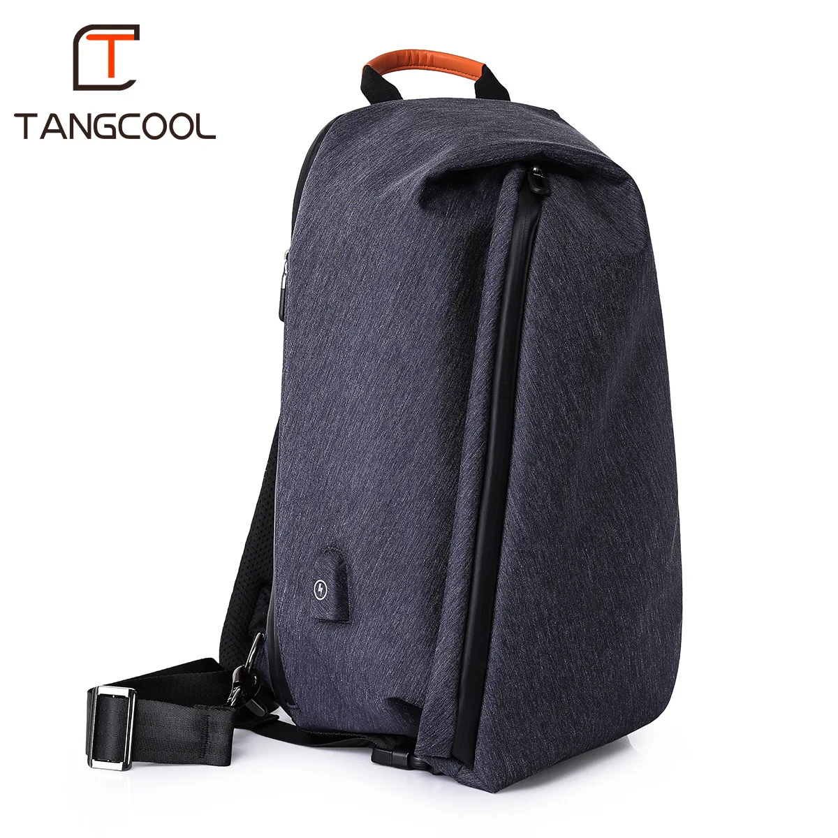 

903, Exquisite Waterproof Chest Pack, Korean-style Shoulder Bag, Can Put 9.7-Inch Computer, Blue Black And White with Pattern Se