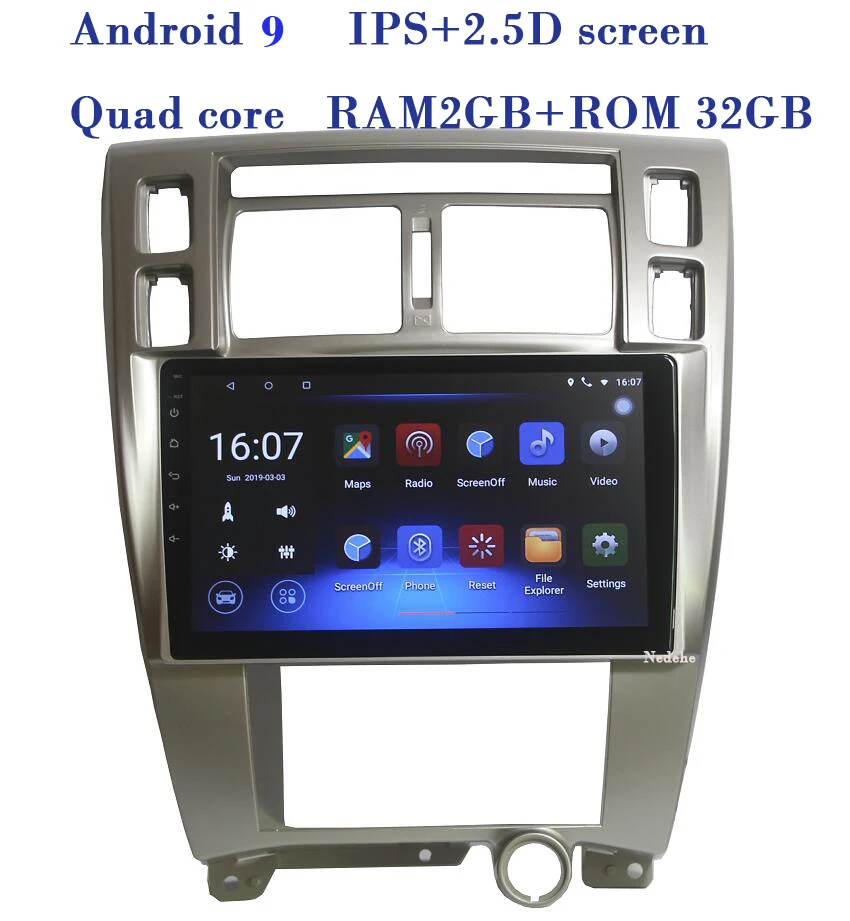 8 core DSP 4G+64G Car radio Multimedia dvd player 10.1" android 9.0 For Hyundai Tucson 2006- stereo gps audio tape recorder - Цвет: 4core RAM2GB ROM32GB