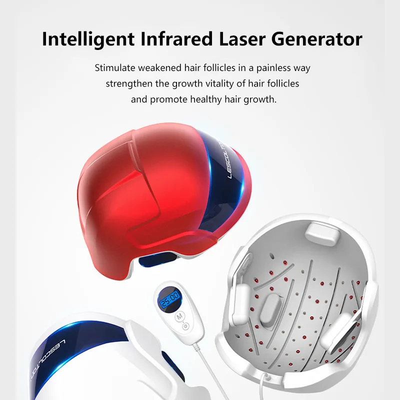  Hair Regrow LED Infrared Light Helmet Fast Growth Hair Cap Hair Loss Solution For Men Women LLLT La - 4000140400138