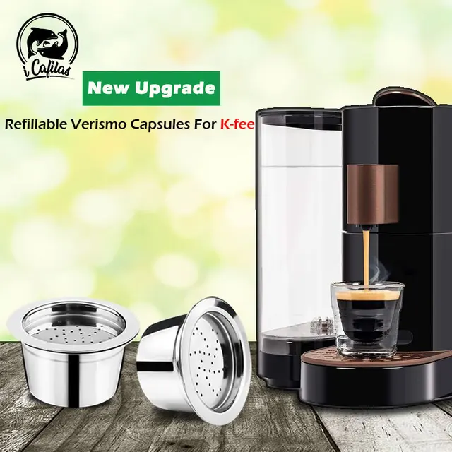 Upgrade K fee Refillable Verismo Capsule For ALDI Expressi Refillable Coffee Capsule Pod Filters Stainless Steel Cafeteira