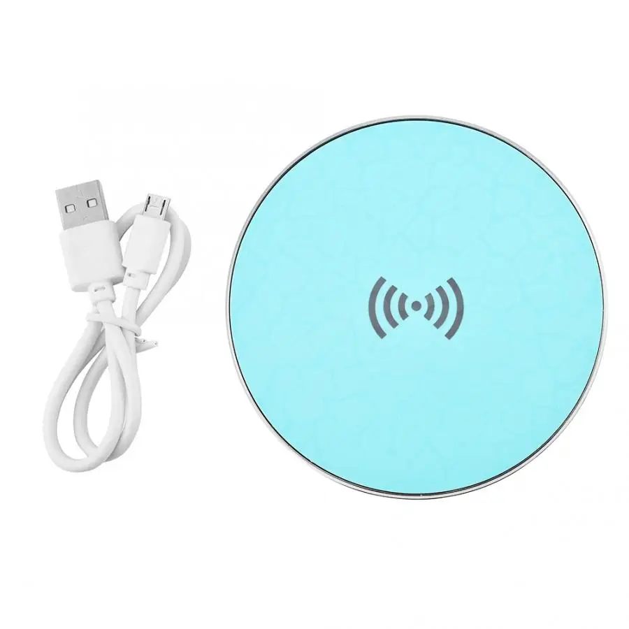 

Qi Wireless Fast Charger Desktop Charging Pad Dock with USB Cable Universal for Samsung for iPhone All IOS Android Phones