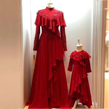 

Pus Size Evening Dresses Gown Long 2020 Moman Party Formal Prom Red Dress