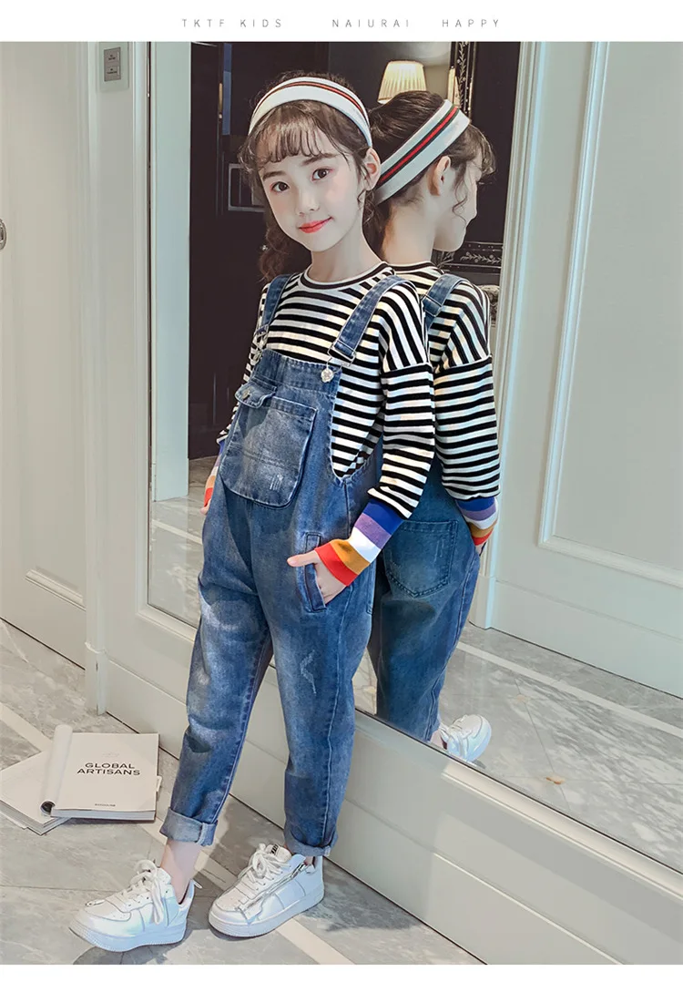 Новинка года; стильная осенняя одежда; комбинезоны для девочек; брюки; повседневная одежда на подтяжках для мальчиков 8-9 лет; сезон весна-осень