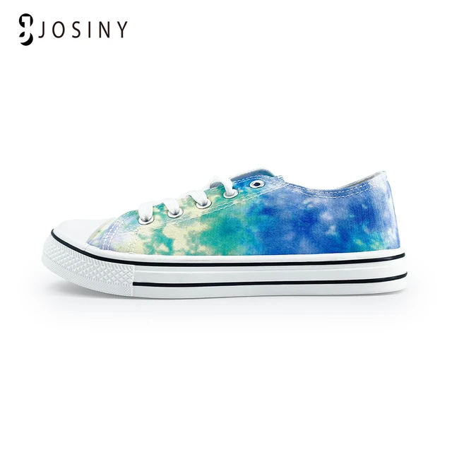 JOSINY Classic Women's Sneakers Sports Canvas Shoes For Women Casual Ladies Flat Lace-up sky blue
