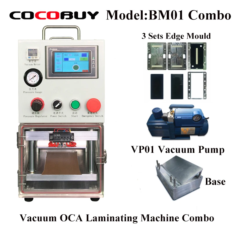 

LCD Display Touch Screen OCA YMJ laminating machine for iphone samsung edge lcd Vacuum Automatic laminating with Vacuum Pump