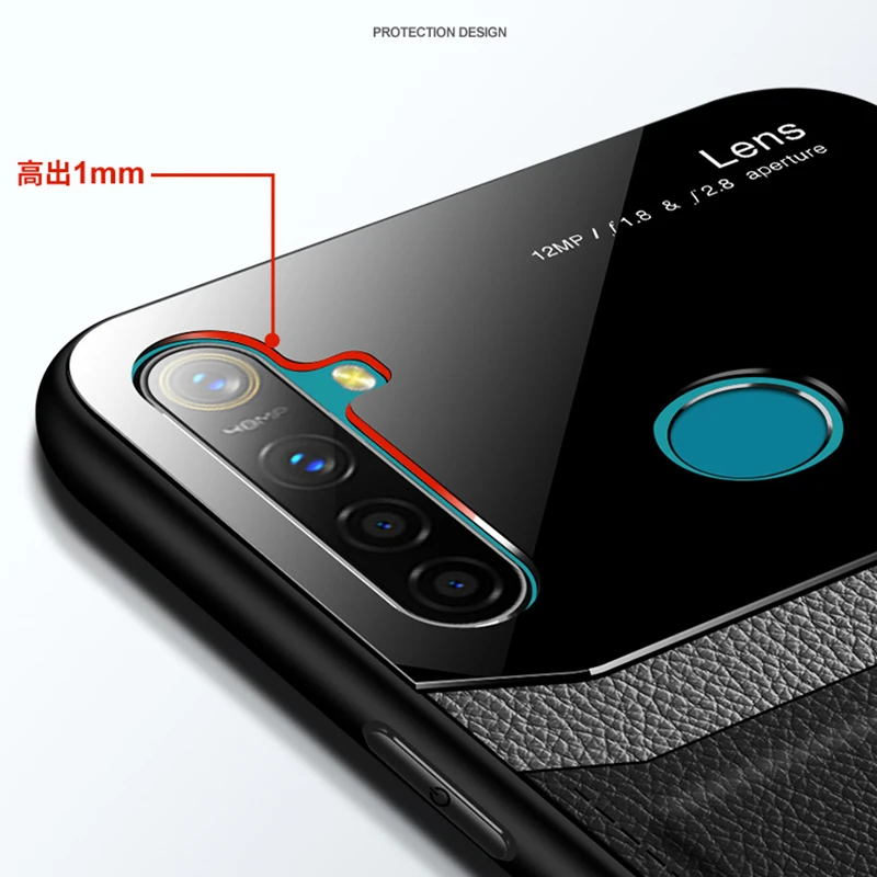 Противоударный чехол KEYSION для Xiaomi Redmi Note 8 7 Pro 8T 7S K20 кожаный зеркальный стеклянный