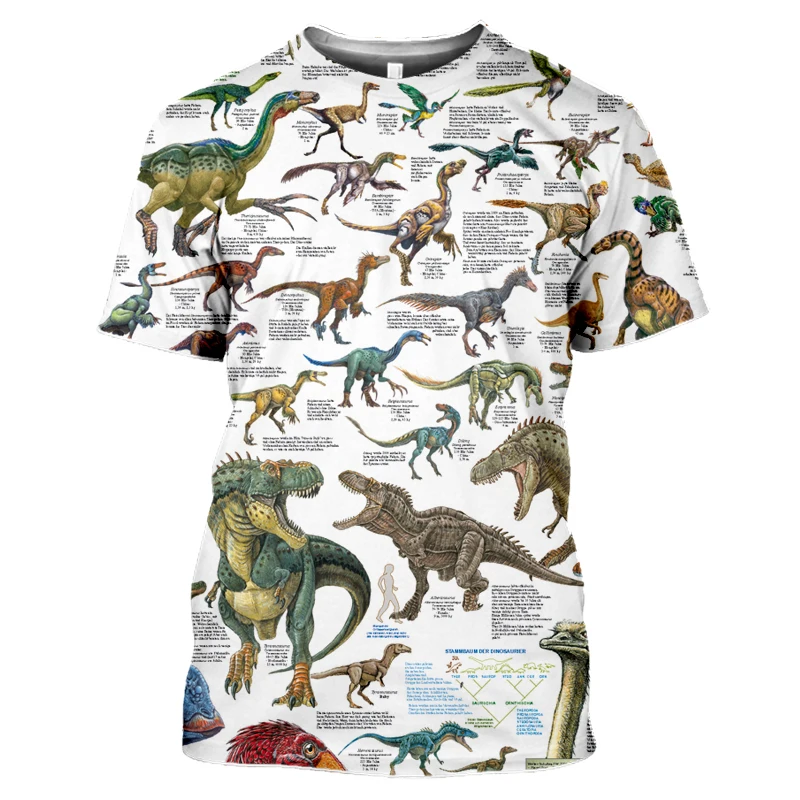 

Fashion Mens T Shirt Dinosaur Animal Retro Style 3D All Printed Unisex T-shirt Summer Casual Harajuku Tops