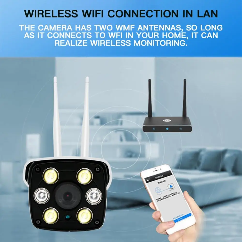JS-wxt3 наружная Водонепроницаемая сетевая Hd Wifi камера 1mp 2mp пикселей беспроводная камера безопасности открытая ночная версия