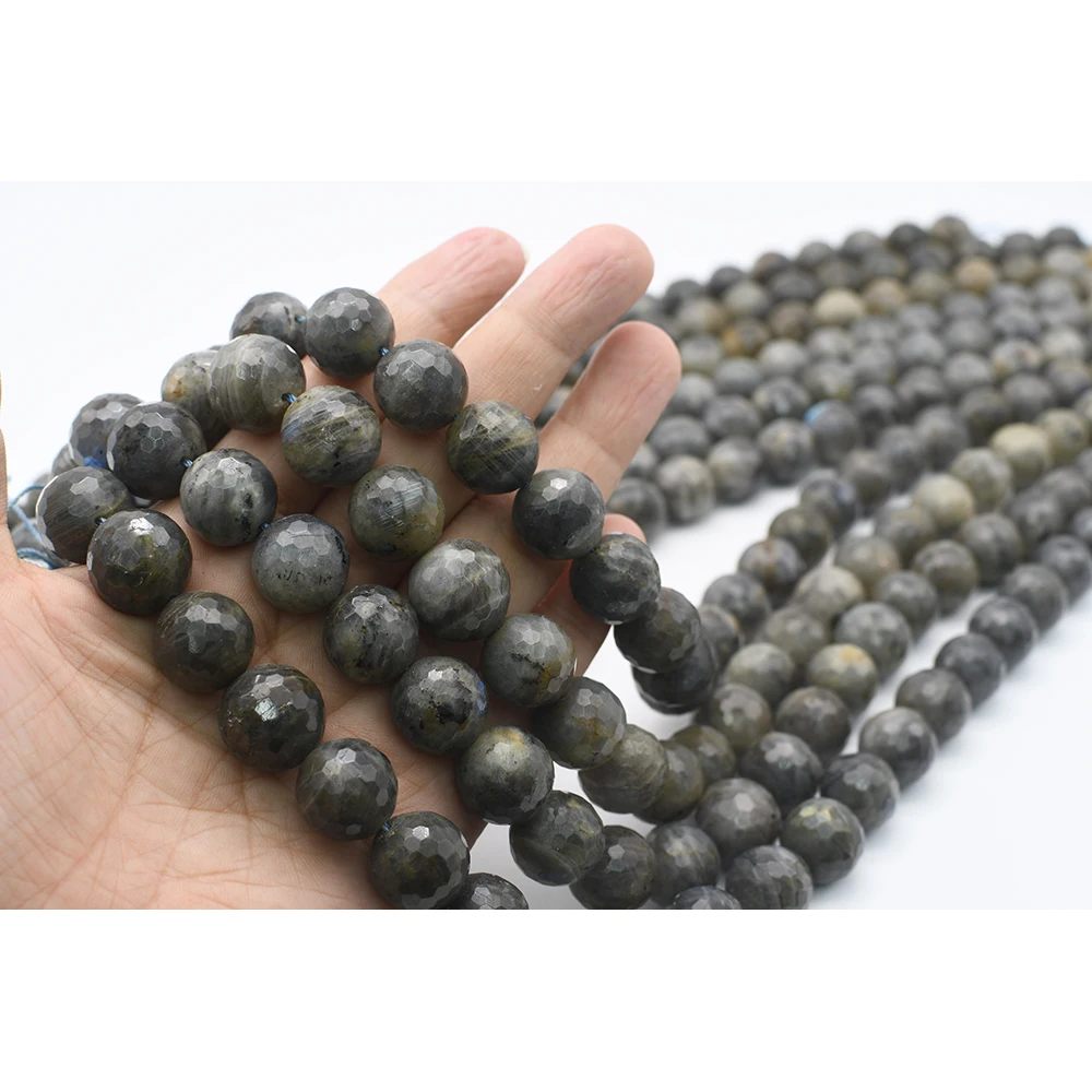 8-10mm AA Natural Faceted Labradorite stone Round Beads For DIY necklace bracelet jewelry making 15 