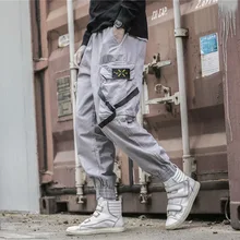 Мужские шаровары с несколькими карманами в стиле хип-хоп, брюки, уличные спортивные штаны, мужские повседневные модные брюки-карго для мужчин