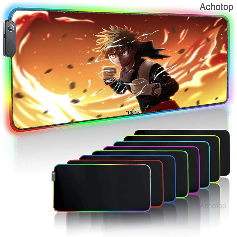 Rgb Large Anime My Hero Academia Gaming Computer Mousepad Gamer