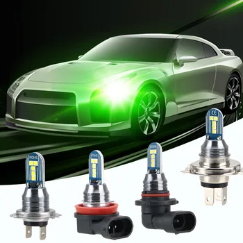 

Car Led H8 H11 9005 9006 h4 h7 White Green LED Car Headlight Bulbs Fog Lamp Running Light 3030SMD Car Accessories Light