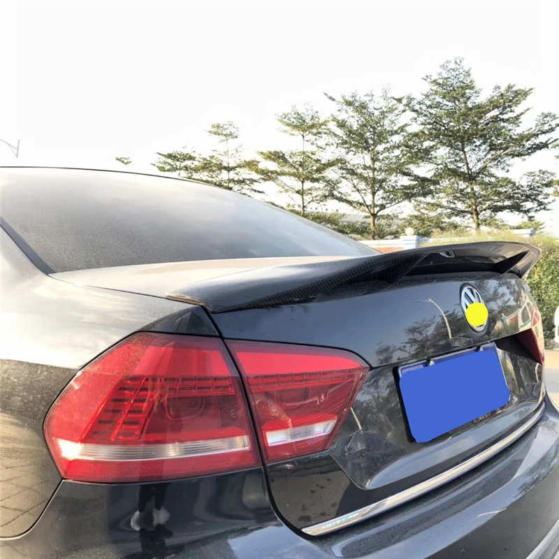 Используется для Volkswagen Passat B7 спойлер 2011-2015 года реальное глянцевое углеродное