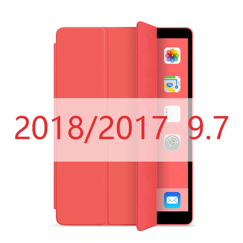 Чехол UTHAI E012 для ipad 9,7 с держателем для ручки, мягкий силиконовый чехол из ТПУ 7-го поколения, может автоматически Засыпать/разбудить чехол - Цвет: iPad-9.7-red