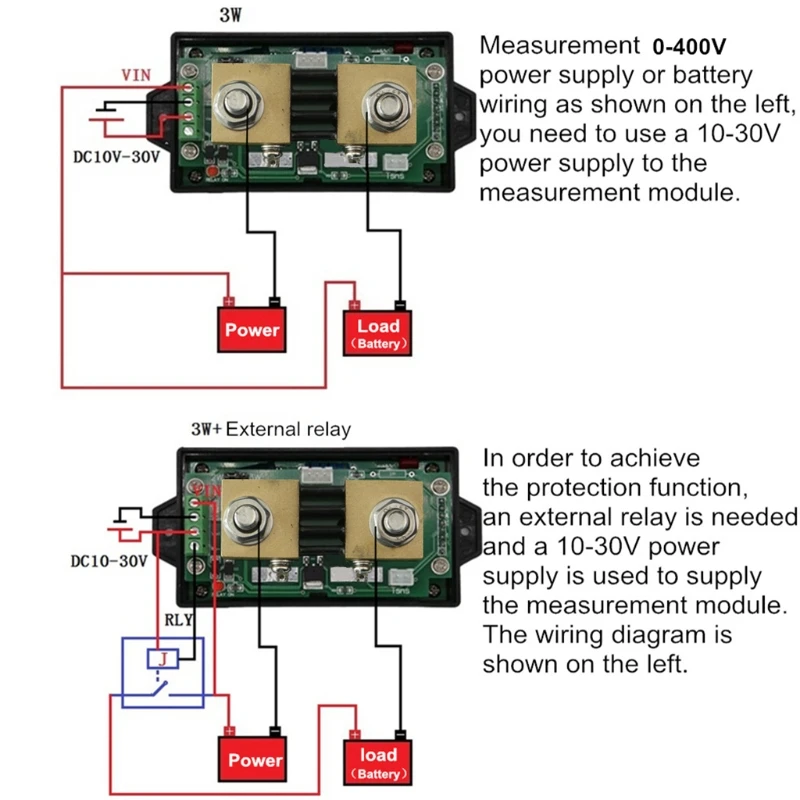 DC 400V 300A беспроводной двунаправленный вольтметр мощность амперметра вольт измеритель мощности Прямая поставка поддержка