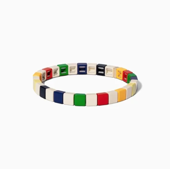 Hot Sale New Stacking Enamel Colour Unisex Bracelets Colorful Fashion Bangles for Men Copper Alloy Sport Bracelet Femme