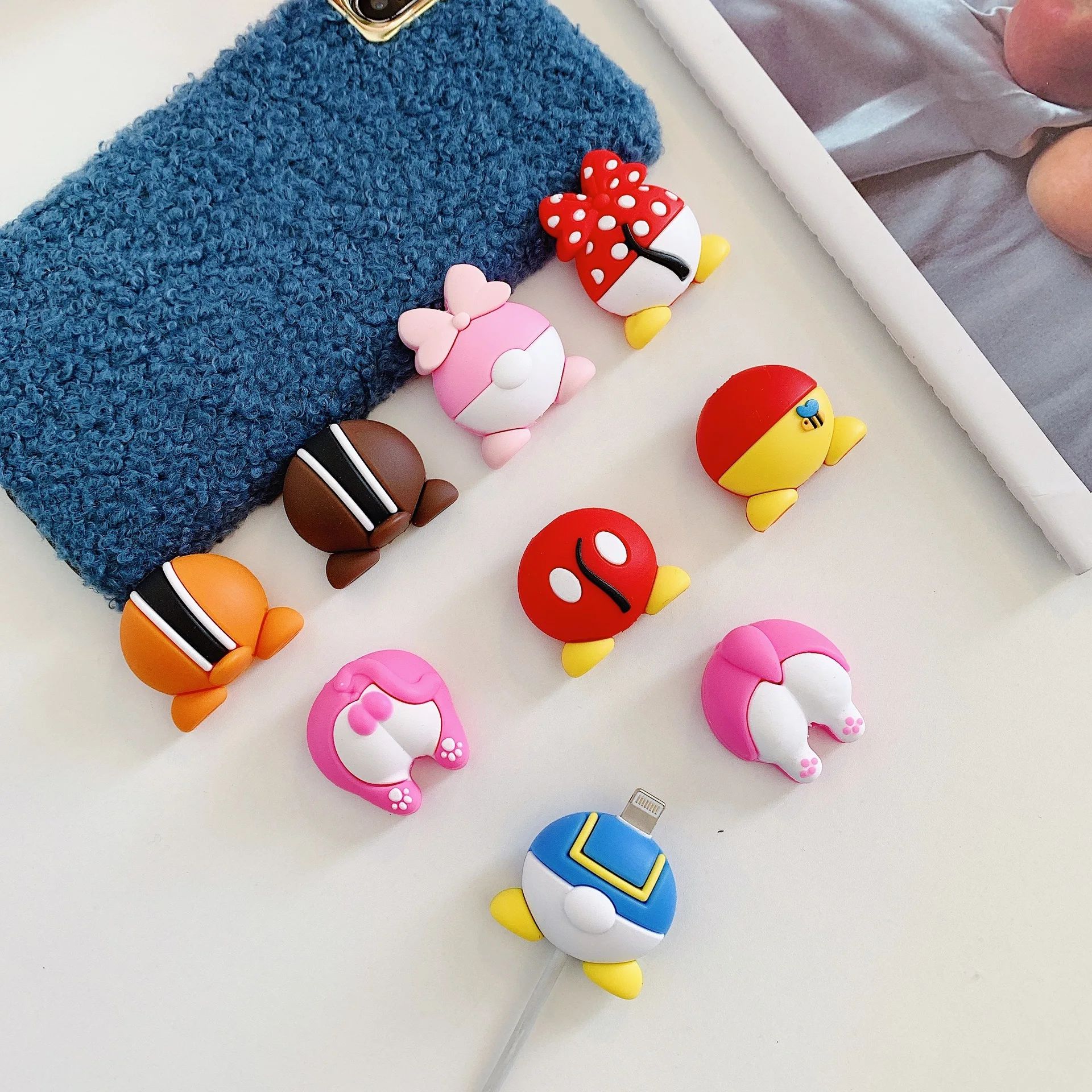 Прекрасный прикладом кабель аксессуар кабель животное укусы мультфильм USB кабель протектор для iphone 5 6 7 8 USB кабель рукав Защита