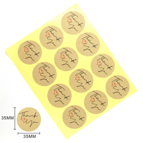 Цветочные наклейки спасибо стикер Круглый прямоугольник Сделано с любовью стикер s вечерние ручной работы торт средство герметизации упаковки Lables 10 листов - Цвет: 23