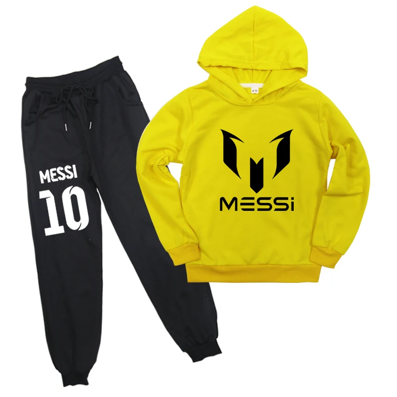 Messi 10 Толстовка и штаны костюм дети толстовка мода повседневная мальчики девочки