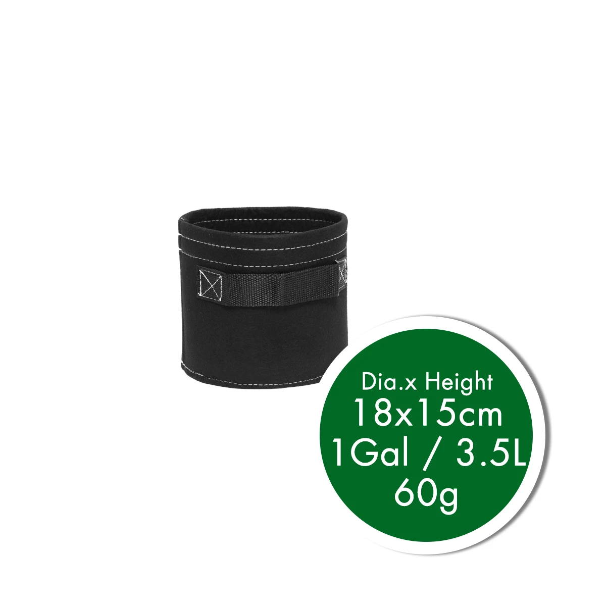 1Gal (18Dx15H) 1-30 галлонов 600GSM ультра толстый 2 мм черный круглый посадочный контейнер нетканый войлочный вазон горшок для выращивания растений рассады - Цвет: 1Gal (18Dx15H)