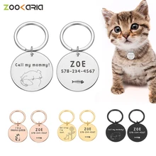 

Personalized Pet Cat Dog Id Tag For Cats Dogs Accessories With Names Engraving Phone Number Name Custom Anti-lost Pet Supplies