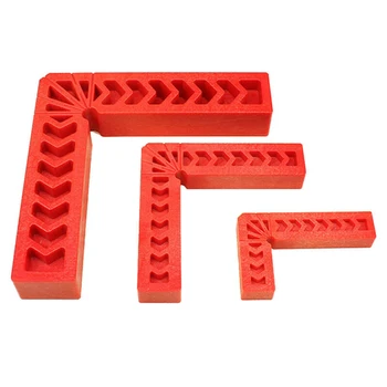 

Plastic Right angle ruler 3pcs L Shape Clamping Clamps Straight Edge Red