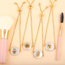 10 шт./лот, натуральный браслет для младенцев, круглый открытый треугольный геометрический браслет, европейский и американский браслет