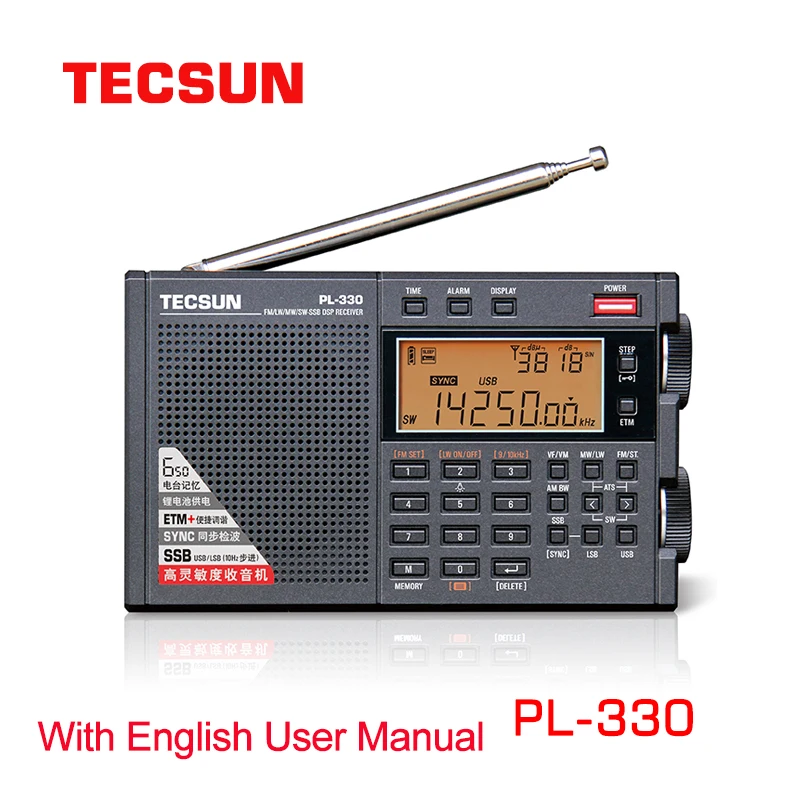 2021 Tecsun PL-330 FM Radio portable LW/SW/MW Single Side Band All Band Radio Receiver with English Manual Newest Firmware 3305