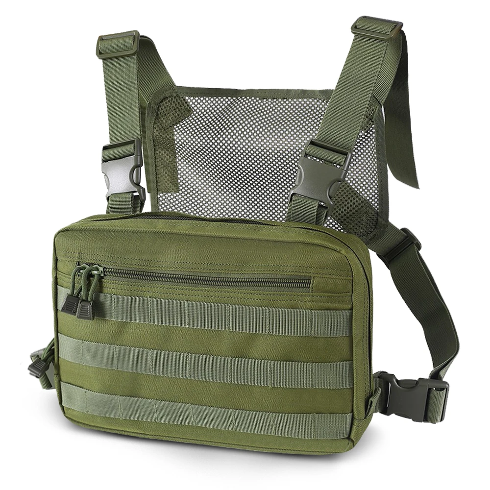 Hip Hop Military Tactical Chest Rig Bag Backpack Men Adjustable Multi-Functional Molle Tool Pouch Shoulder Bag Tactical Vest Bag