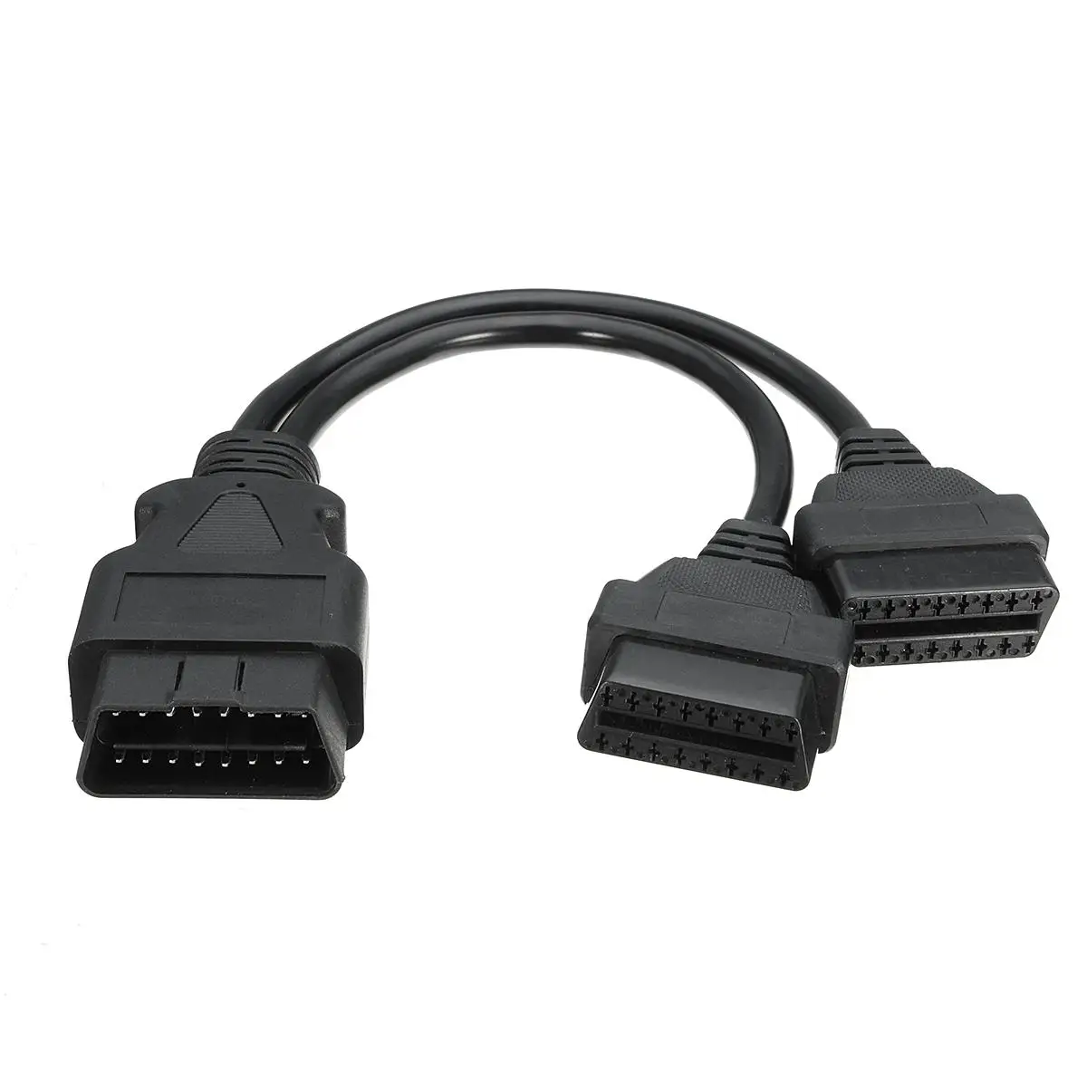 MonkeyJack 16 Pin Auto Car OBD2 Splitter Extension Cable Male to Dual Female Universal