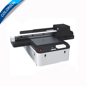 شراءColorsun التلقائي 6090 Uv طابعة A1 مع 3 رأس الطباعة 60*90 سنتيمتر UV طابعة مسطحة للزجاج المعادن الاقسام فراغ Plateform