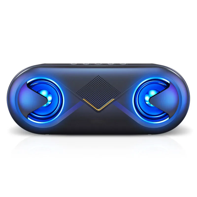 Черный 4D стерео портативный Bluetooth динамик беспроводной динамик поддерживает Одно нажатие Bluetooth соединение PUO88 - Цвет: Черный