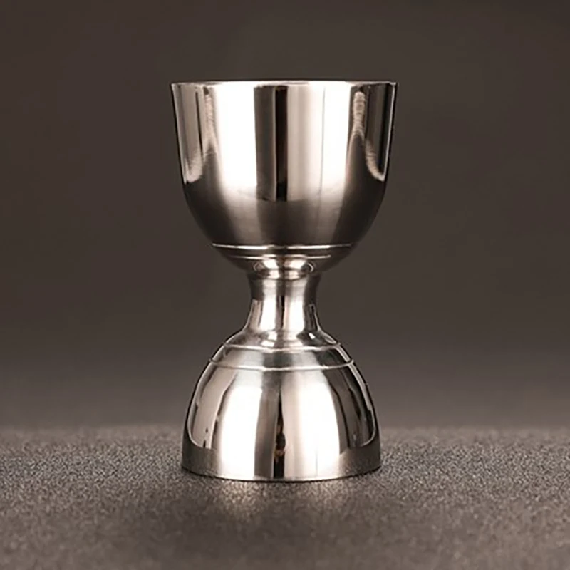 Silver Индийский измерительный прибор Нержавеющая сталь унций чашки 30/60 мл - Цвет: Silver