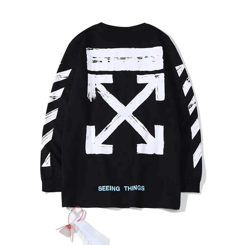 

2020 autumn and winter new basic model youth trend arrow digital printing hip hop loose male and female couples