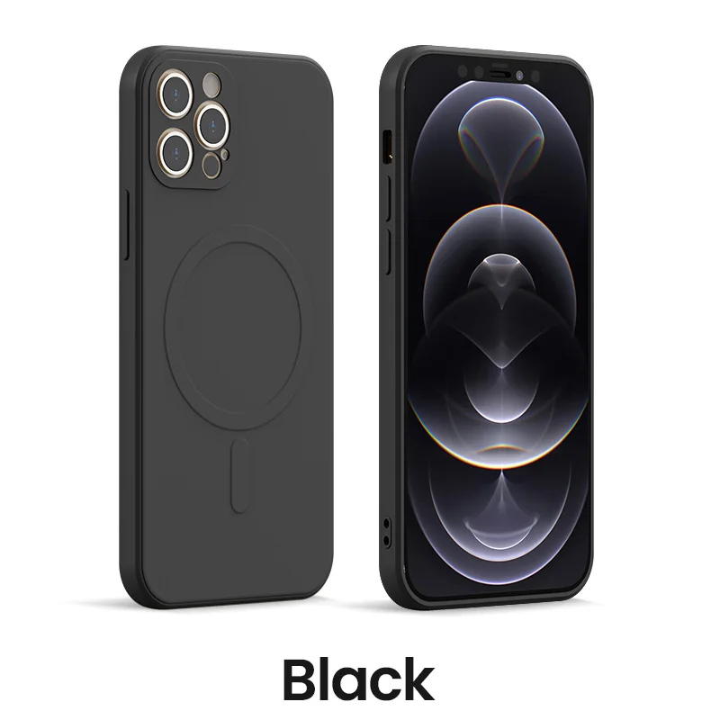 Liquid Silicone Magnetic Case for iPhone 12 Pro Max 11Pro X Xs Xr 7 8 Plus 13 Mini Wireless Charger Magsafing Magnet Back Cover best cases for iphone 13 pro max