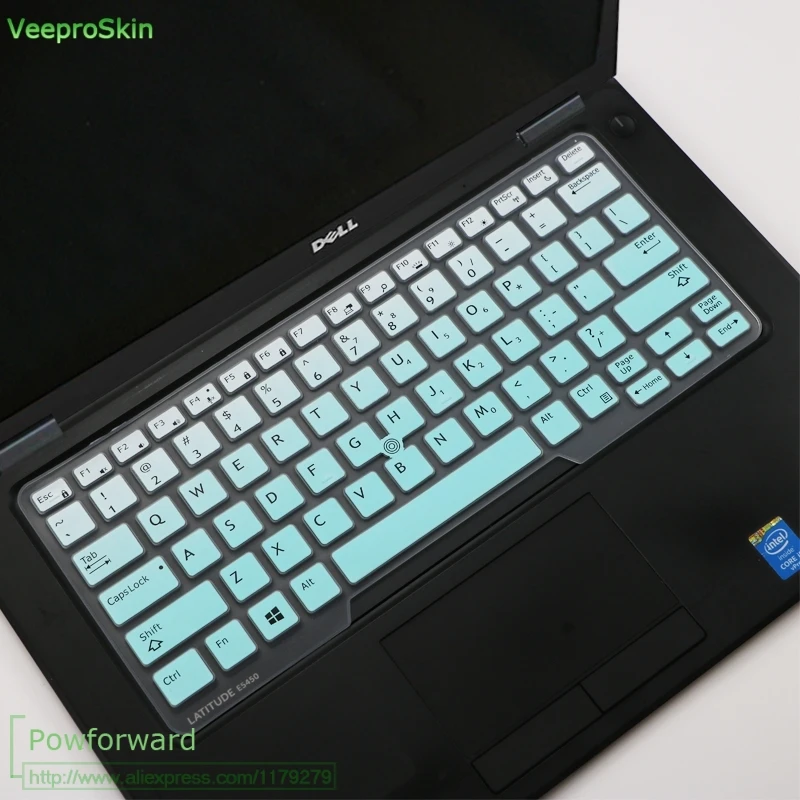 fademint Для Dell 3340 E3340 E5450 E5470 Клавиатура ноутбука кожного покрова для ноутбука Dell Latitude 7400 L7400 L7490 7450 E7480 E7490 E5400 E5480 E5490 - Цвет: fademint