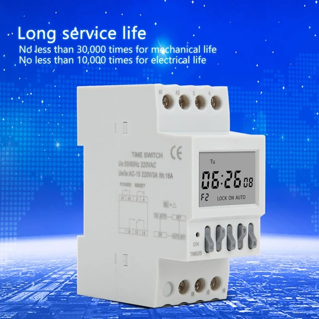 Tm626 Power Switch Timer Smart Timer Switch Time Control Relay Din Rail  Mount Ac220v Time Clock Switch - Timers - AliExpress