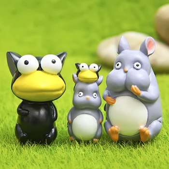 

3pcs/lot Kawaii Miyazaki Hayao Spirited Away Little Mouse & Fly Cute Figures Resin Action Figure Toys Collection Model Kids Toy