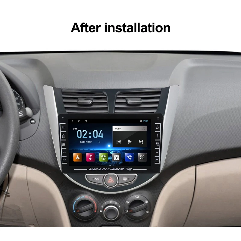 Автомобильный DVD-плеер 2 din Android 8 1 для Hyundai Solaris accent Verna 2010 2011-2016 радио магнитола GPS NAVI