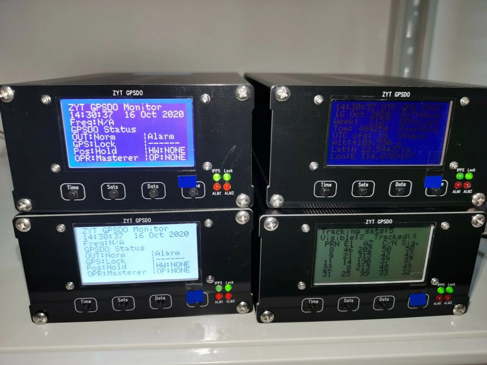 Upgraded version ZYT-GPSDO-1 Trimble LCD 10MHz 1PPS OCXO GPS Disciplined Oscillator communications antennas