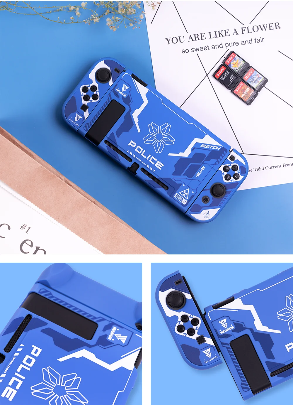 Nintend NS Switch Console Joycon Housing Shell Case Protect Case Cover for Nintendo Switch Joy Con Console Hard Case Accessories