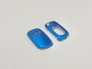 

Gloss Metallic Blue Color (Oval Shape) Hard Plastic Remote Key Protection Case For Audi A3 8L A4 B5 B6 TT MK1 A6 C5